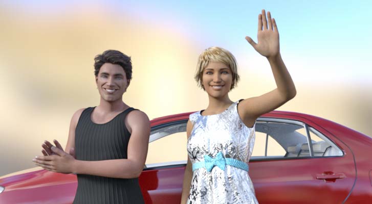 couple with borrowed car and short term car insurance